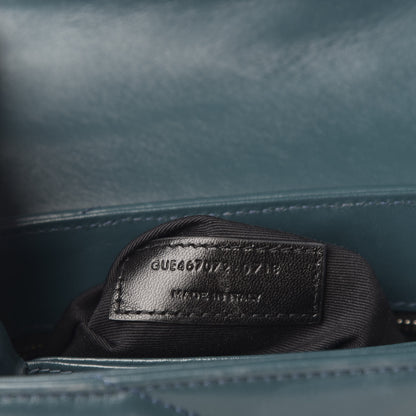 Saint Laurent Calfskin Y Quilted Monogram Toy Loulou Satchel Dark Turquoise 8 of 13