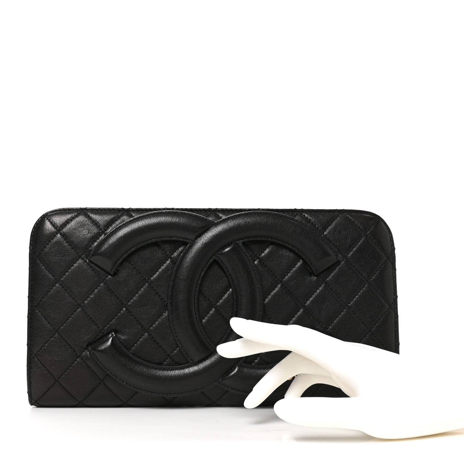 Chanel Lambskin Quilted Coco Midnight Clutch Black 2 of 10