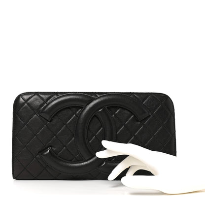 Chanel Lambskin Quilted Coco Midnight Clutch Black 2 of 10