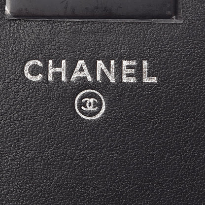 Chanel Aged Calfskin Chevron Quilted Reissue 2.55 Square Wallet On Chain WOC So Black 6 of 9