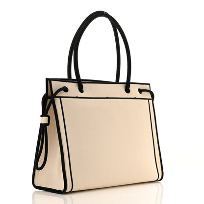 Fendi Canvas Logo Medium Shopping Tote Grezzo Black 3 of 13