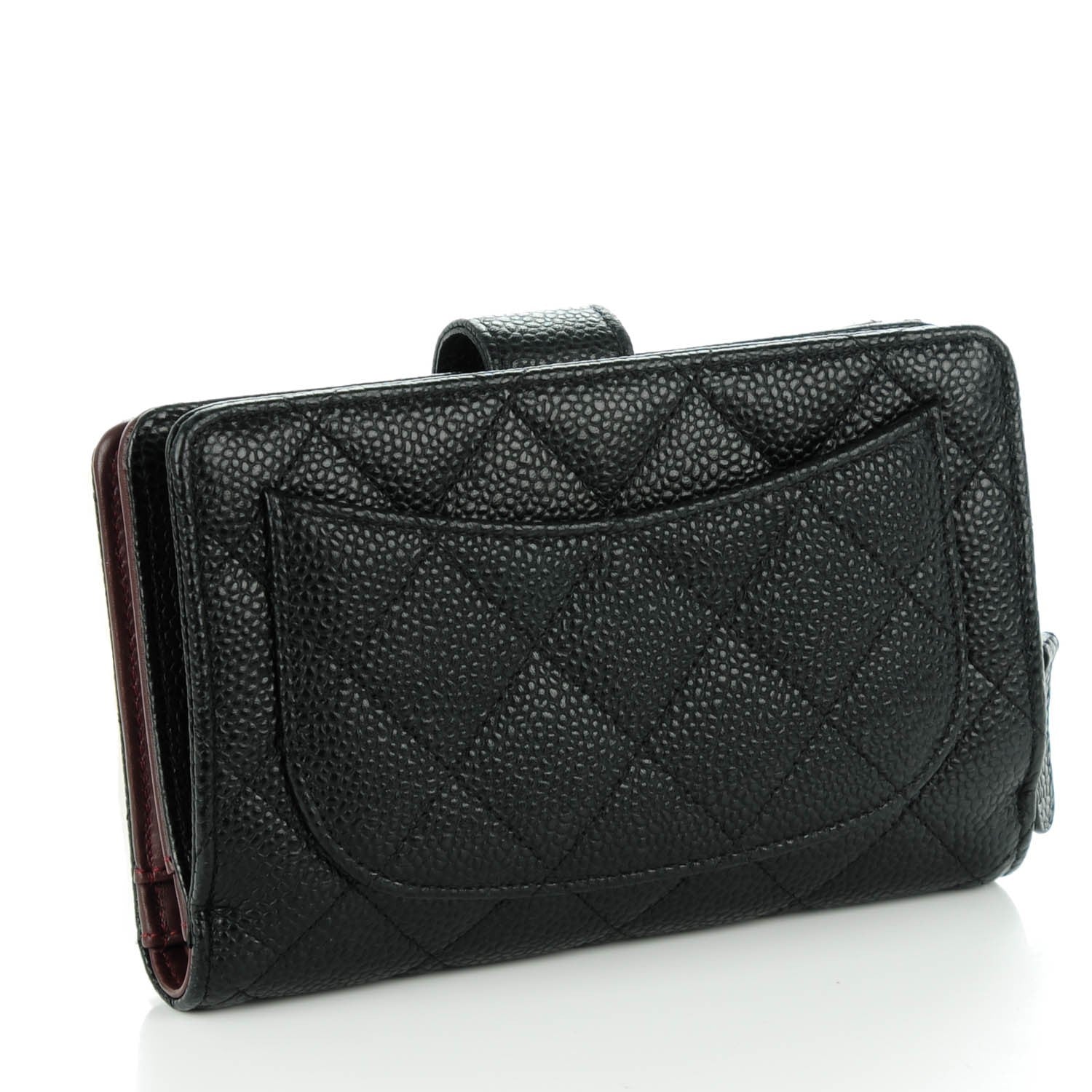 Chanel Caviar Quilted Zipped Pocket Wallet Black 3 of 8