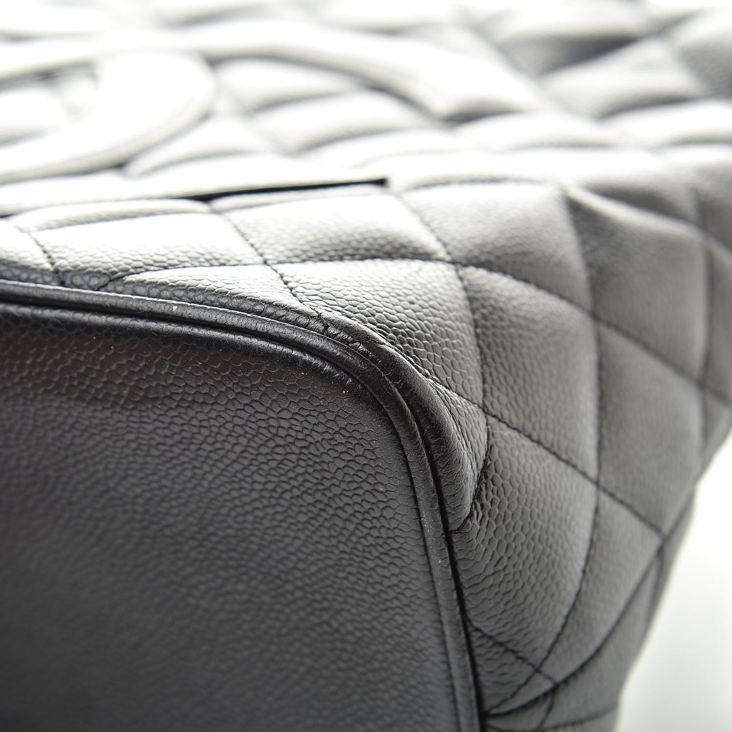 Caviar Quilted Medallion Tote Black