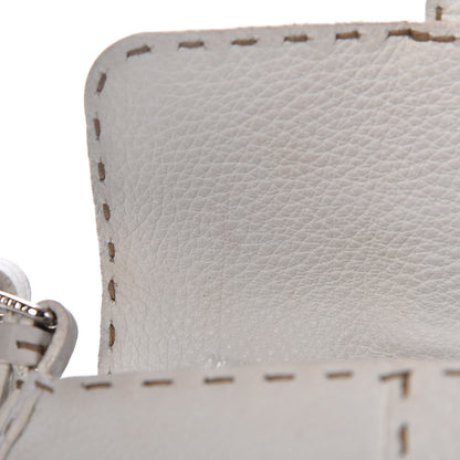 Fendi Calfskin Romano Selleria Flap Bag White 10 of 16