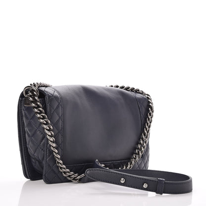 Chanel Calfskin New Medium Boy Reverso Flap Navy 3 of 7