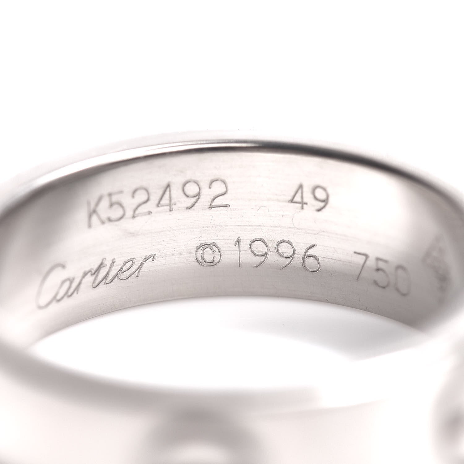 Cartier 18K White Gold 5.5mm LOVE Ring 49 4.75 4 of 4