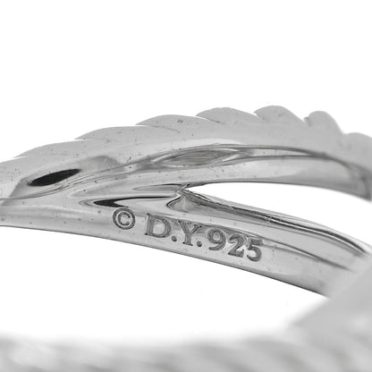 David Yurman Sterling Silver Diamond Pave 7mm Infinity Ring 54 7 4 of 4