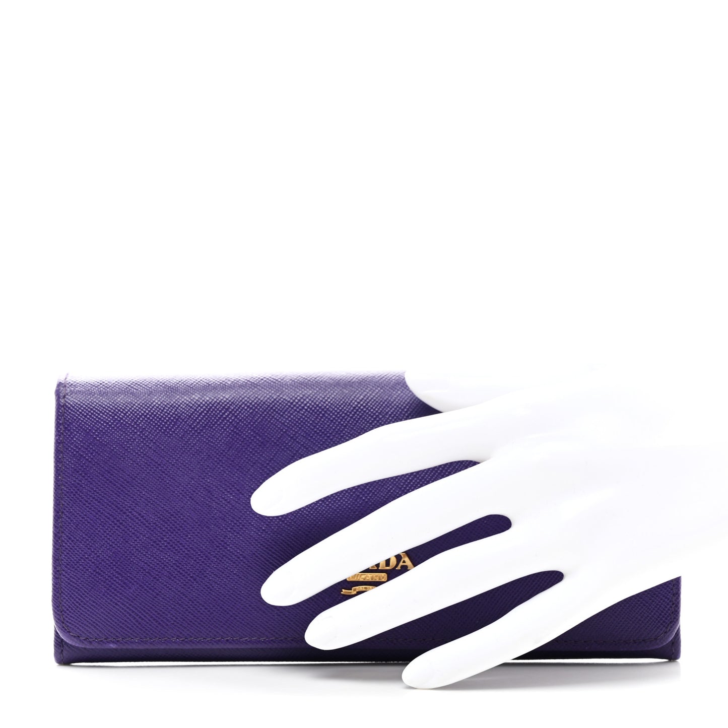 Saffiano Lux Metal Continental Flap Travel Wallet Viola