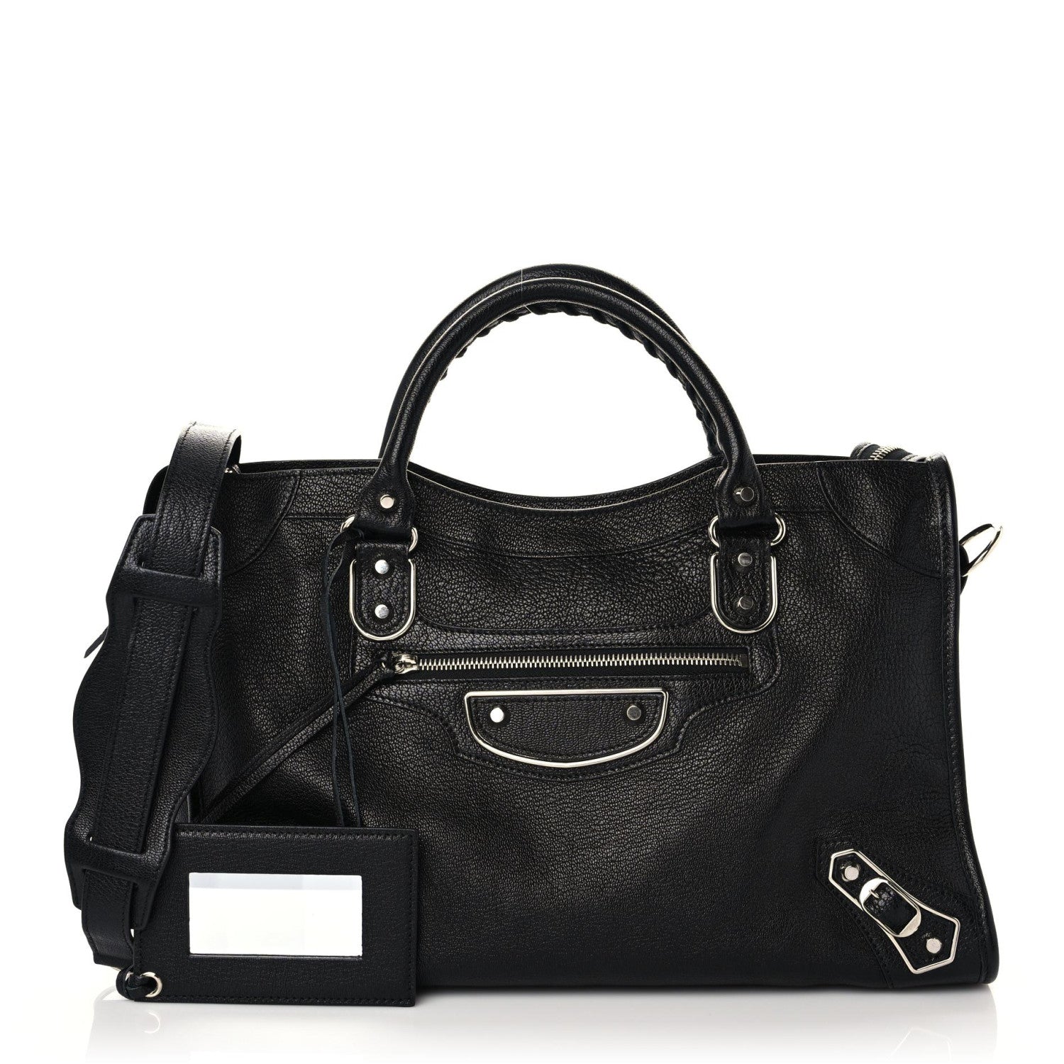 Balenciaga Chevre Silver Metallic Edge Hardware City Black 1 of 13