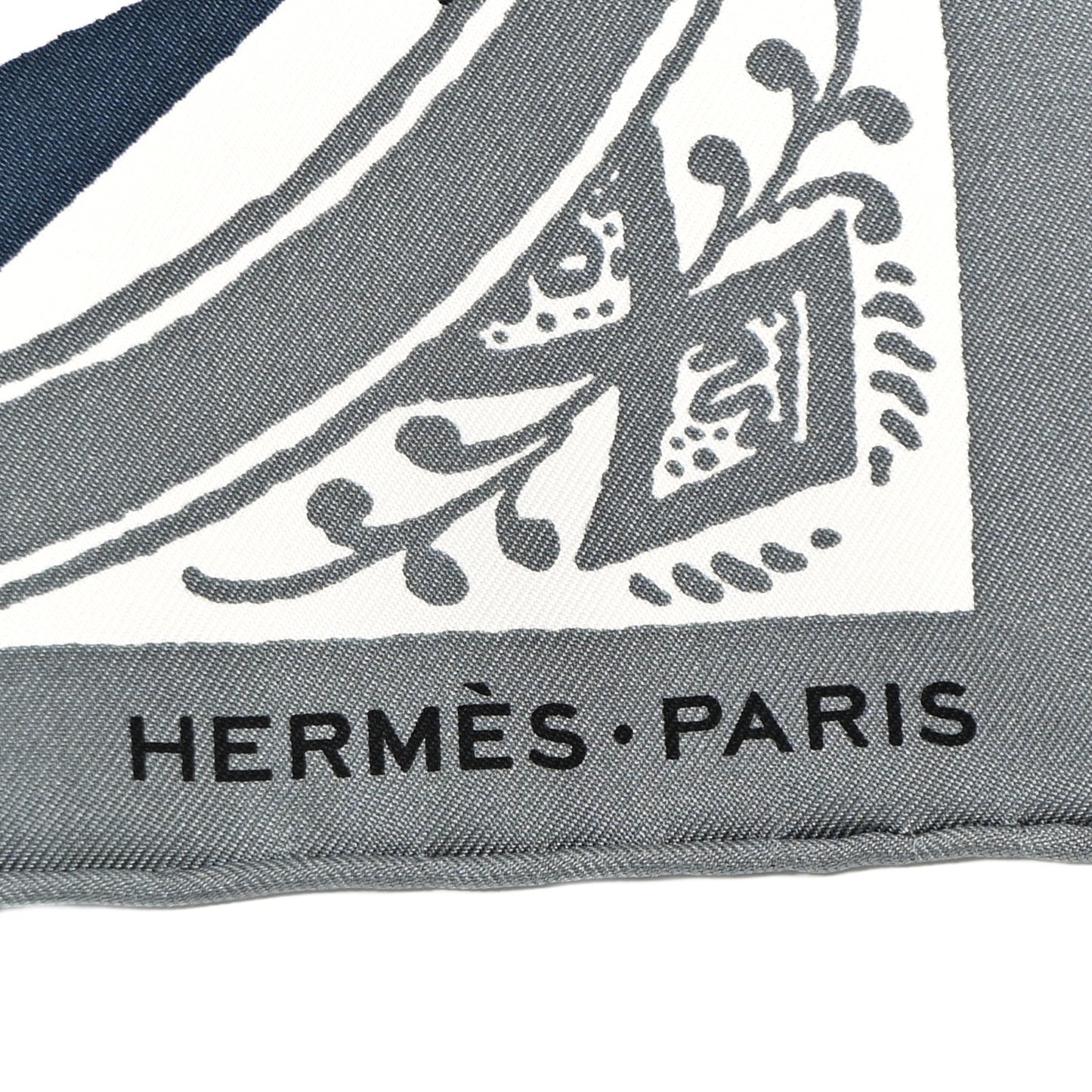 Silk Jeu De Soie Scarf 90 Gris Menthol White