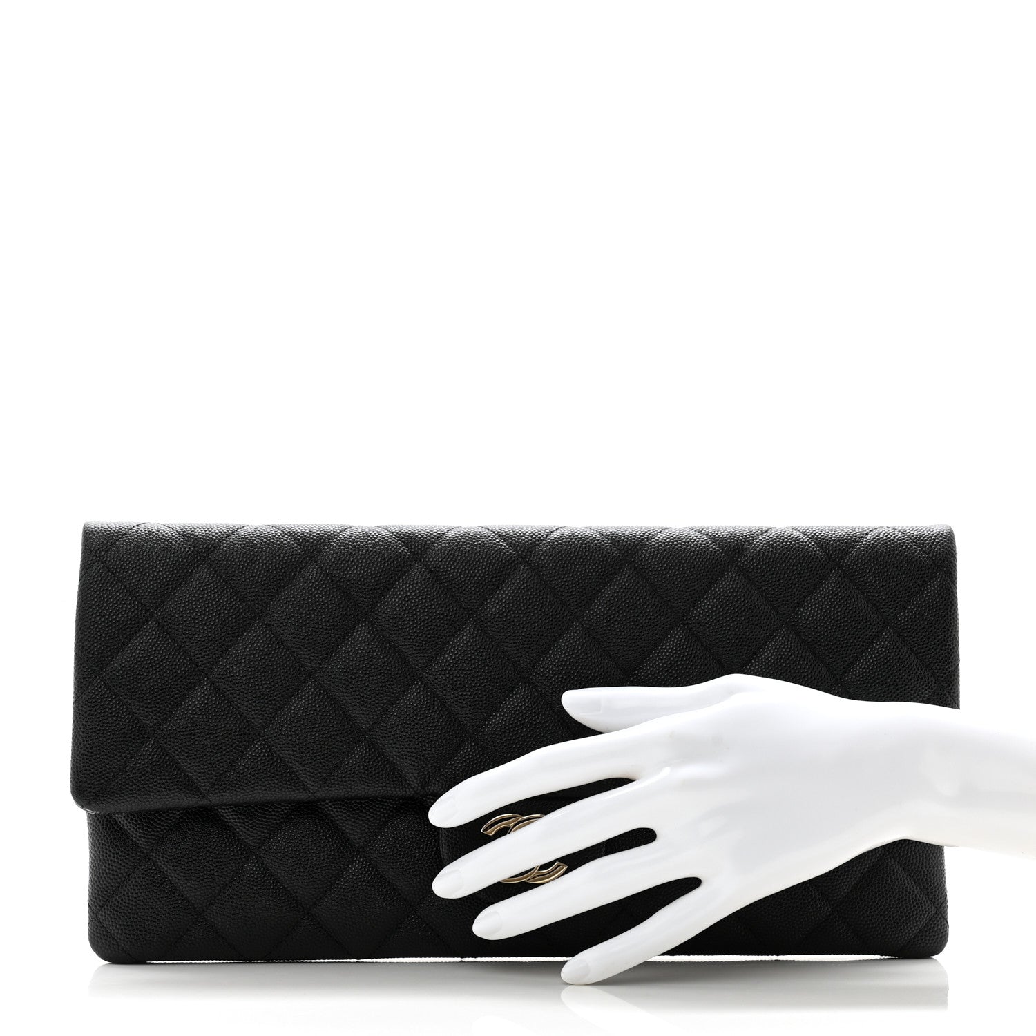 Chanel Caviar Quilted Flap Clutch Black 2 of 11