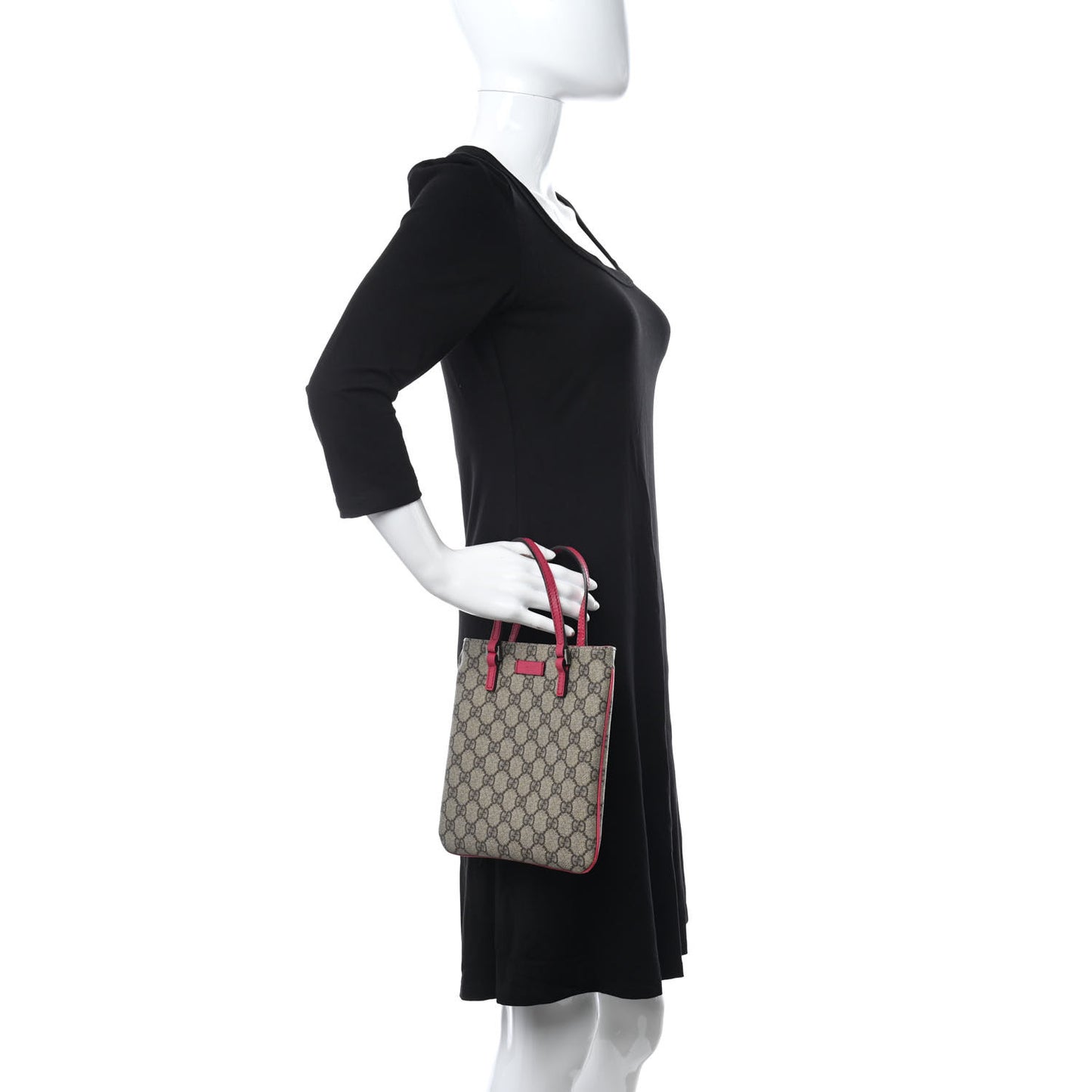 GG Supreme Monogram Mini Vertical Tote Pink