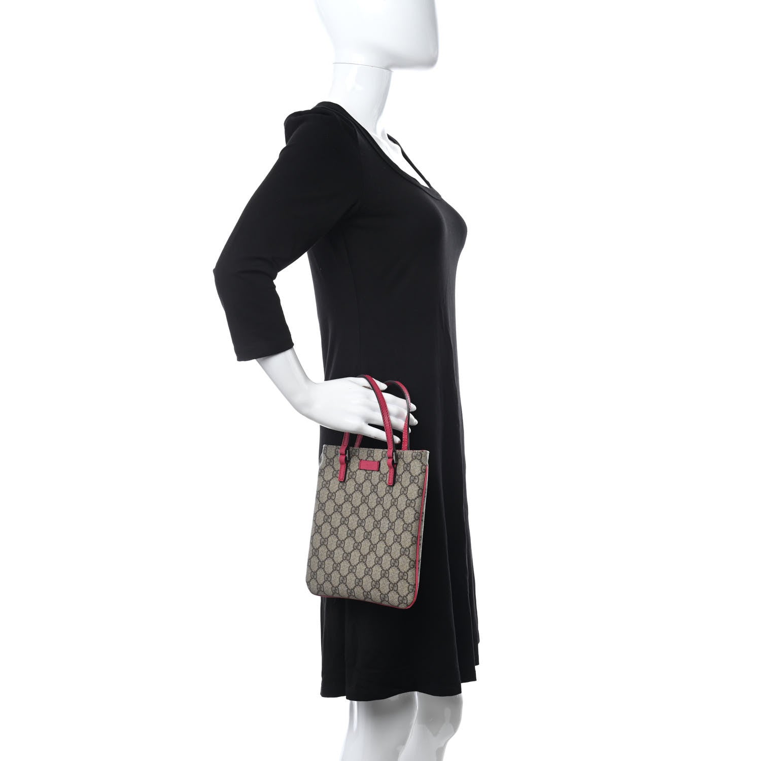 Gucci GG Supreme Monogram Mini Vertical Tote Pink 2 of 13