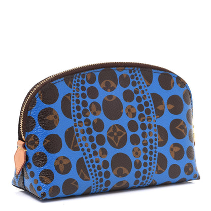 Louis Vuitton Monogram Kusama Pumpkin Dots Cosmetic Pouch Blue 3 of 7