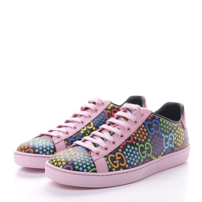 Gucci GG Supreme Monogram Psychedelic Womens Ace Sneakers 36.5 Black Multicolor Sugar Pink 2 of 8
