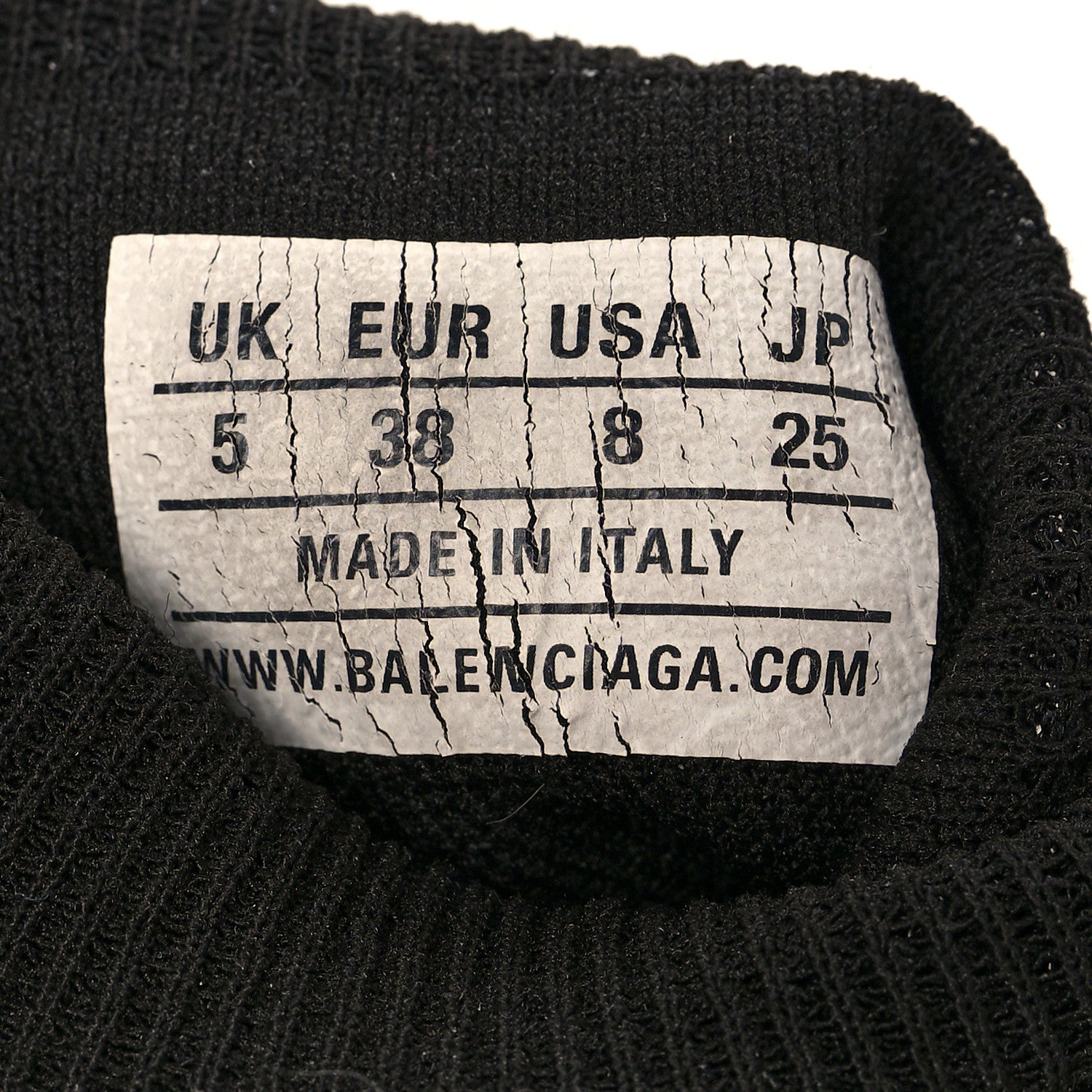 Balenciaga Laminated Knit Womens Speed Sneakers 38 Black 7 of 7