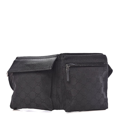 Gucci GG Monogram Double Pocket Belt Bag Black 1 of 11