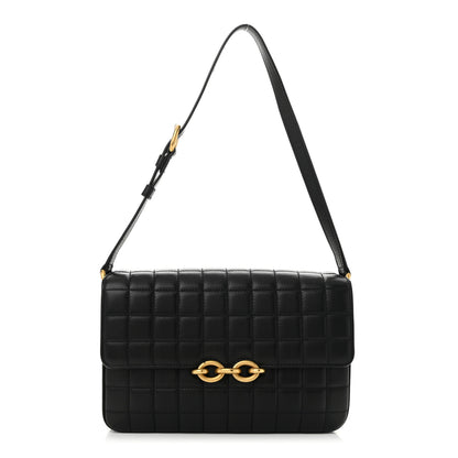 Saint Laurent Lambskin Carre Quilted Le Maillon Satchel Black 1 of 12