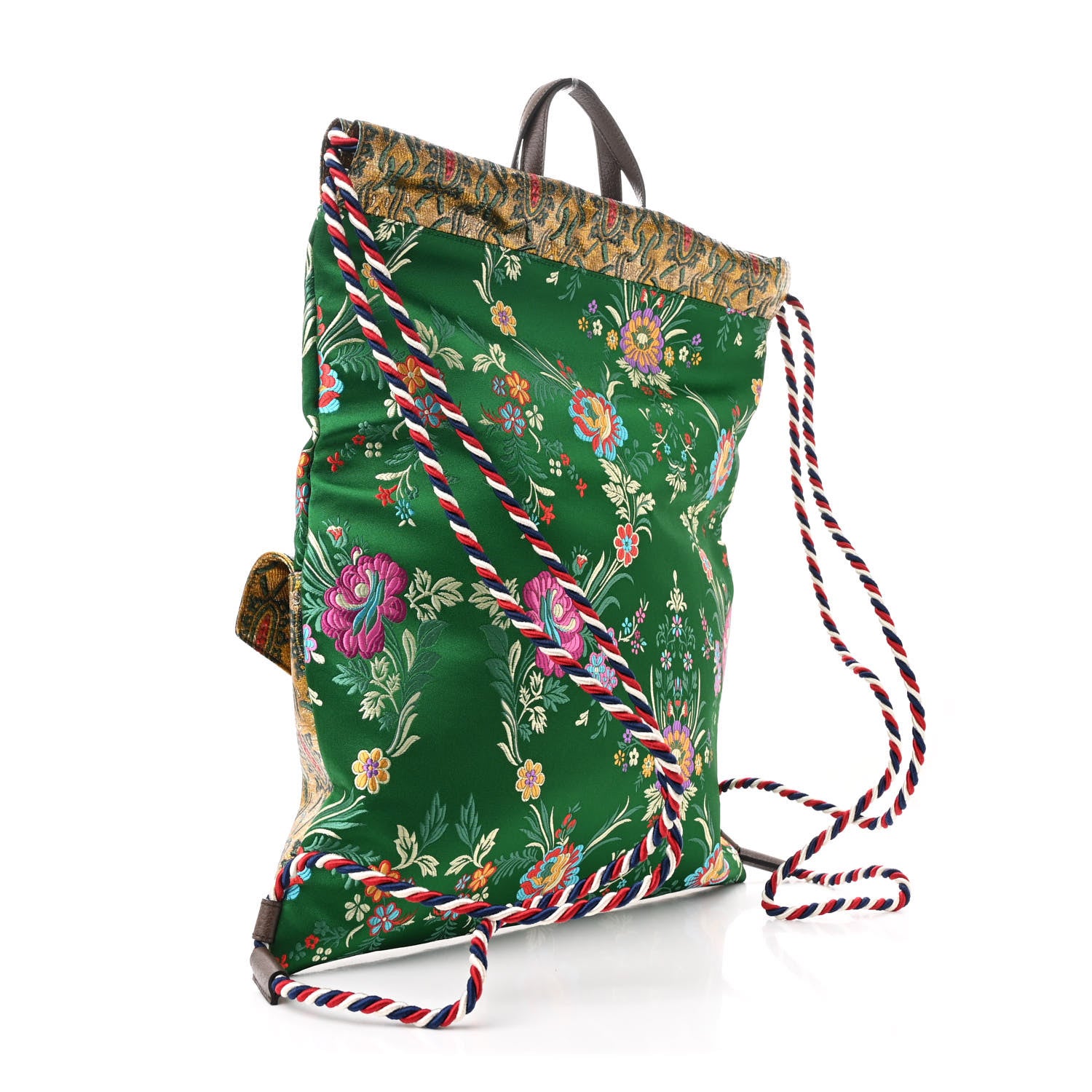 Gucci Brocade Modern Future Drawstring Backpack Multicolor 3 of 10