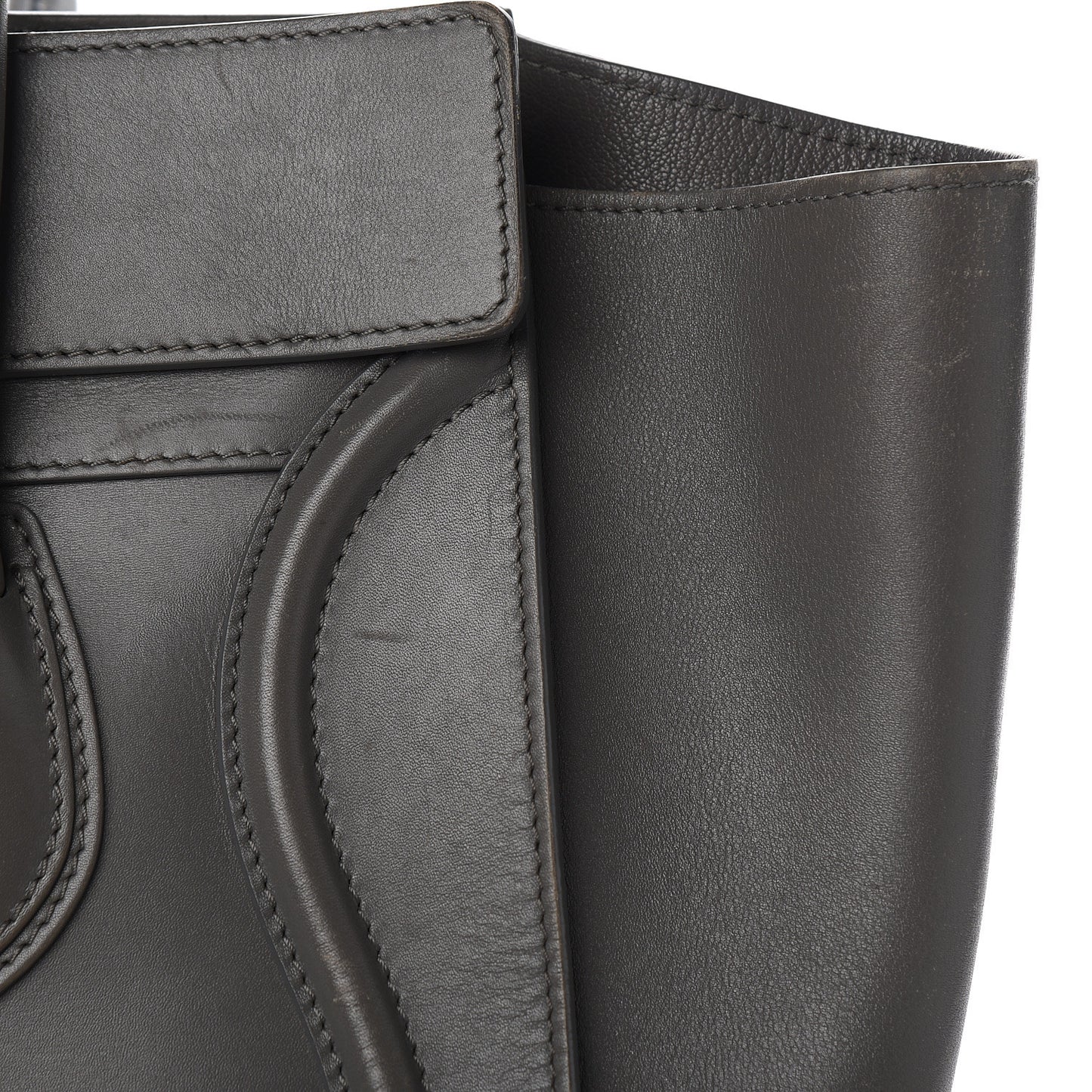 Smooth Calfskin Mini Luggage Smoke