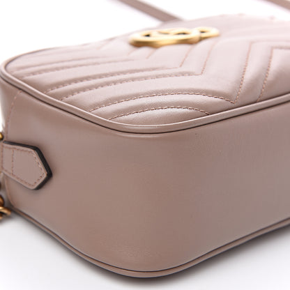 Gucci Calfskin Matelasse Small GG Marmont Chain Shoulder Bag Porcelain Rose 9 of 10
