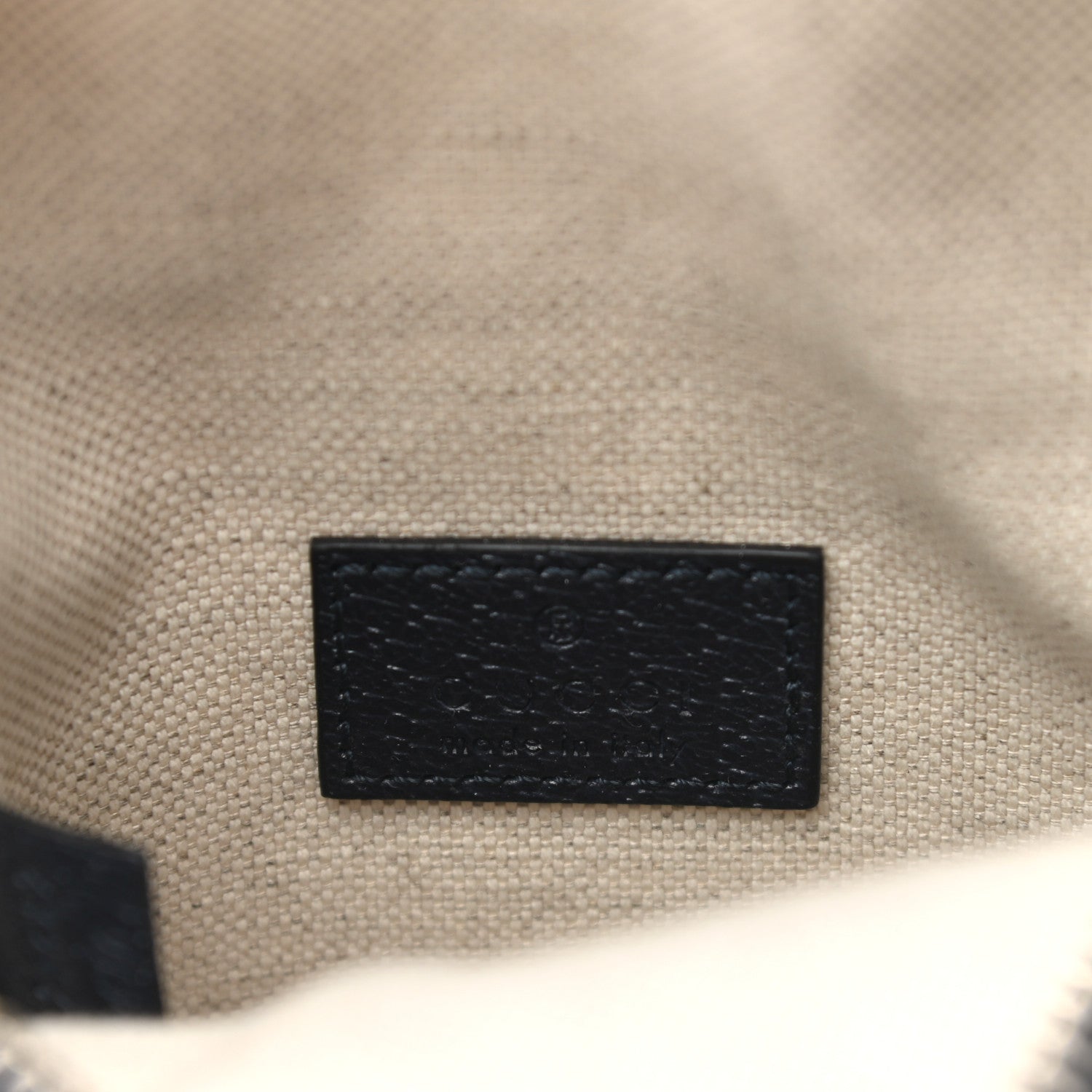 Gucci GG Supreme Monogram Textured Dollar Calfskin Web Mini Ophidia Double Zip Messenger Bag Beige Blue 7 of 8