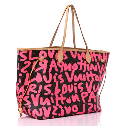 Louis Vuitton Monogram Graffiti Neverfull GM Fuchsia 3 of 12