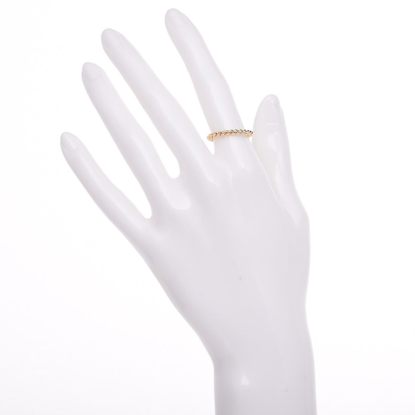 18K Yellow Gold Narrow Twist Ring 50 5.5