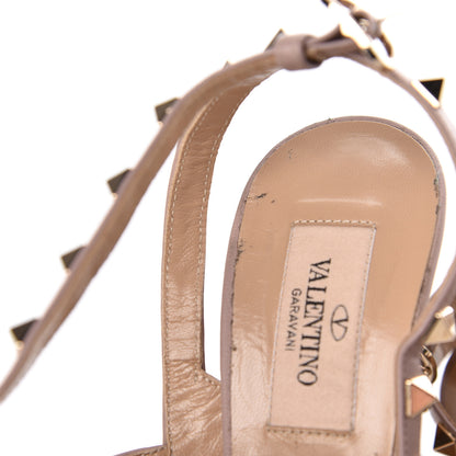 Valentino Garavani Nappa Rockstud Ankle Strap Pumps 36.5 Poudre 6 of 20