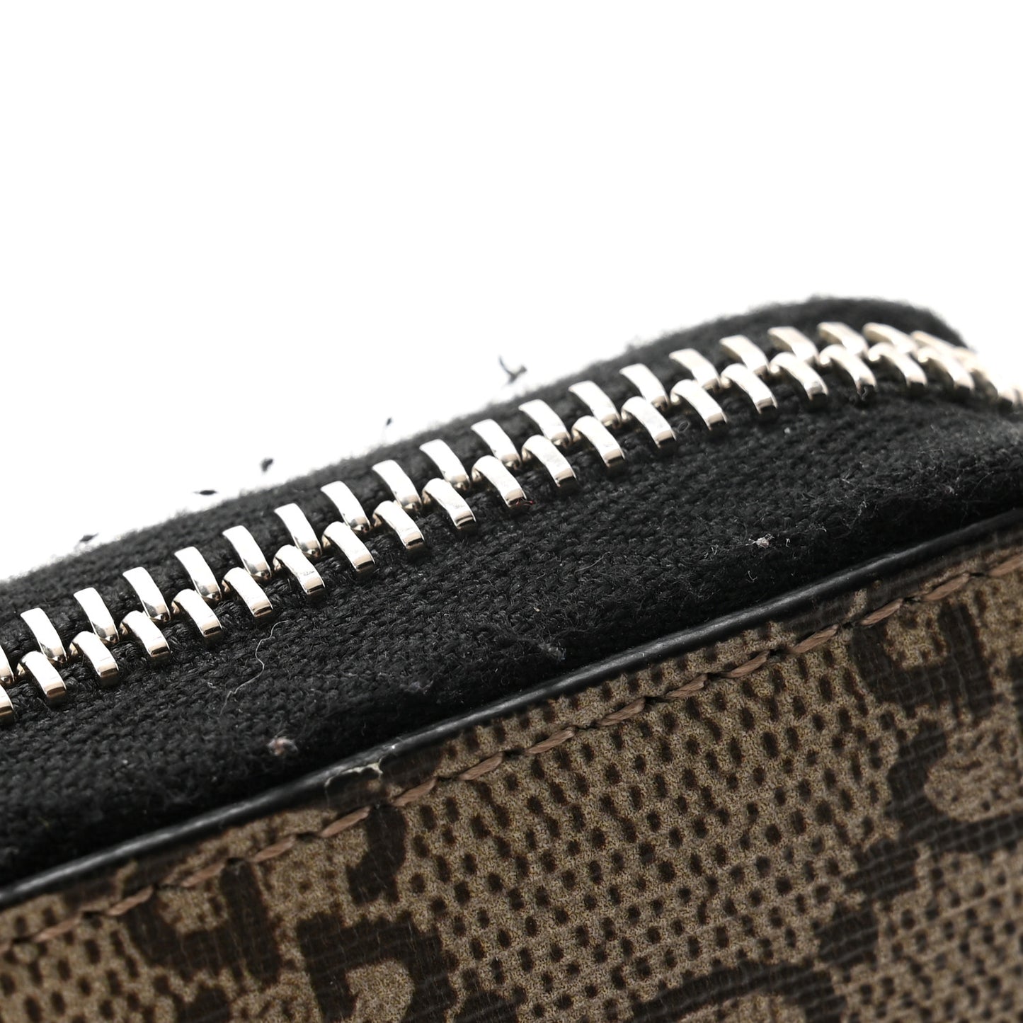 GG Supreme Monogram Bee Zip Around Wallet