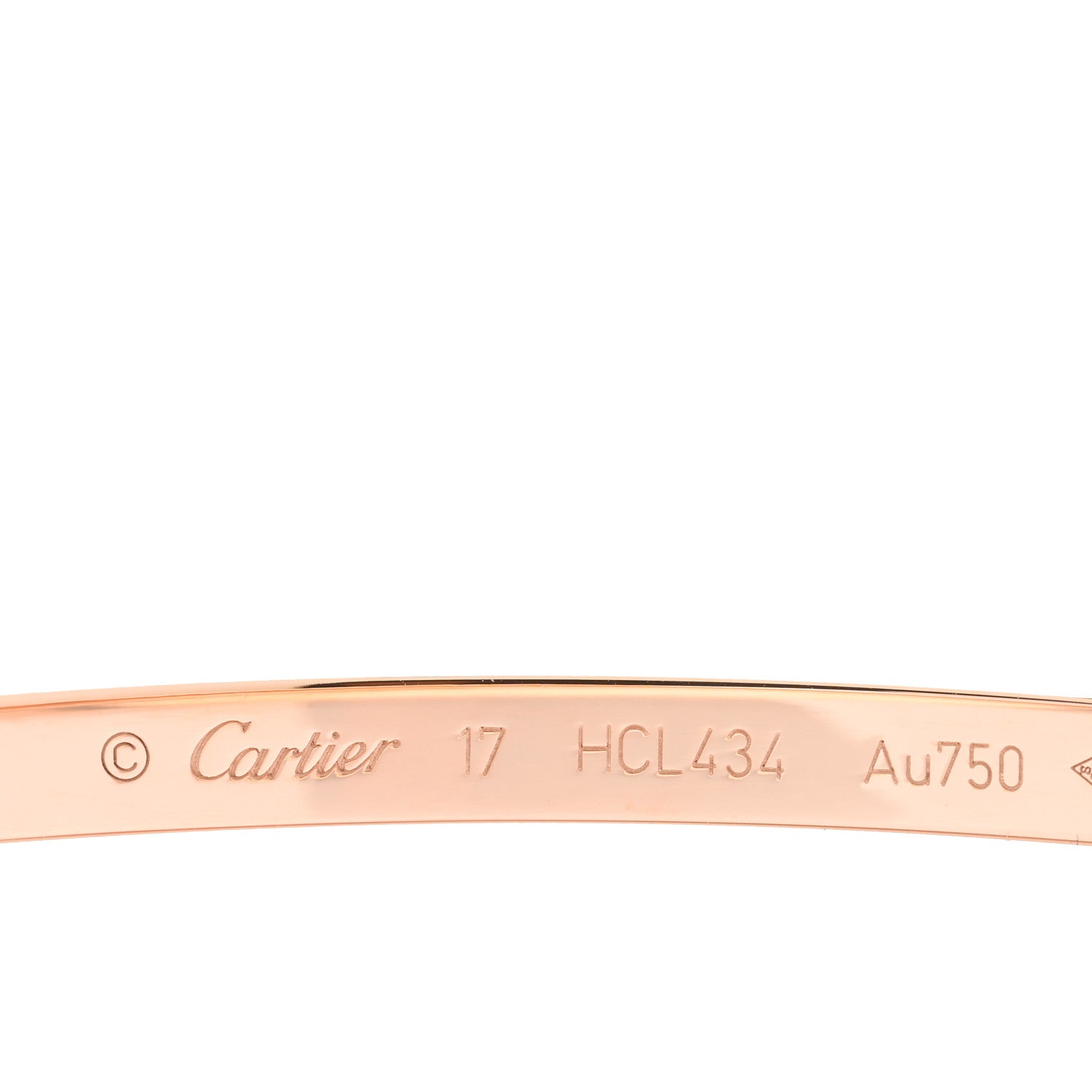 Cartier 18K Pink Gold 6 Diamond Small LOVE Bracelet 17 3 of 5