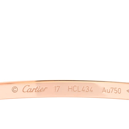 Cartier 18K Pink Gold 6 Diamond Small LOVE Bracelet 17 3 of 5