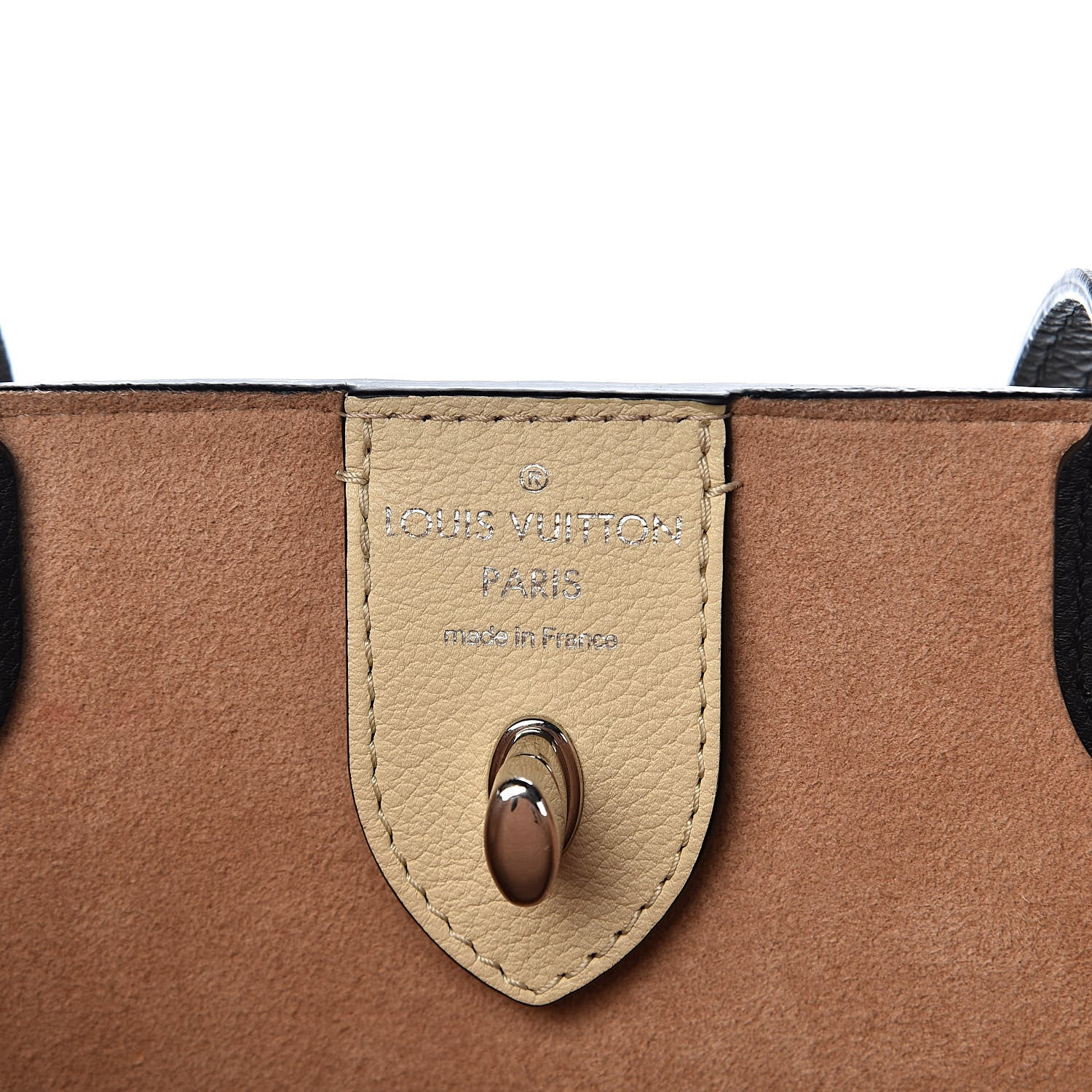 Louis Vuitton Calfskin Lockme Cabas Vanille Black 6 of 10