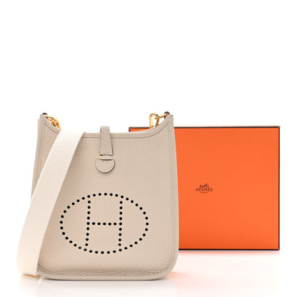 Hermes Taurillon Clemence Evelyne TPM Craie 11 of 11