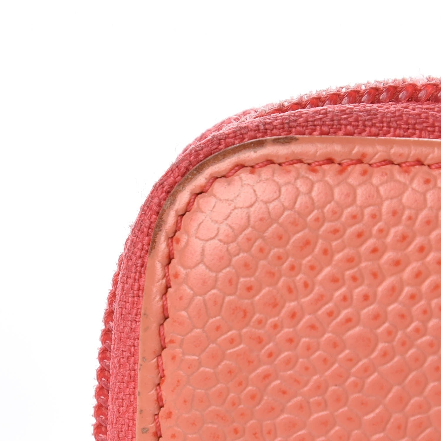 Chanel Caviar Timeless CC Large Gusset Zip Around Wallet Orange 11 of 16