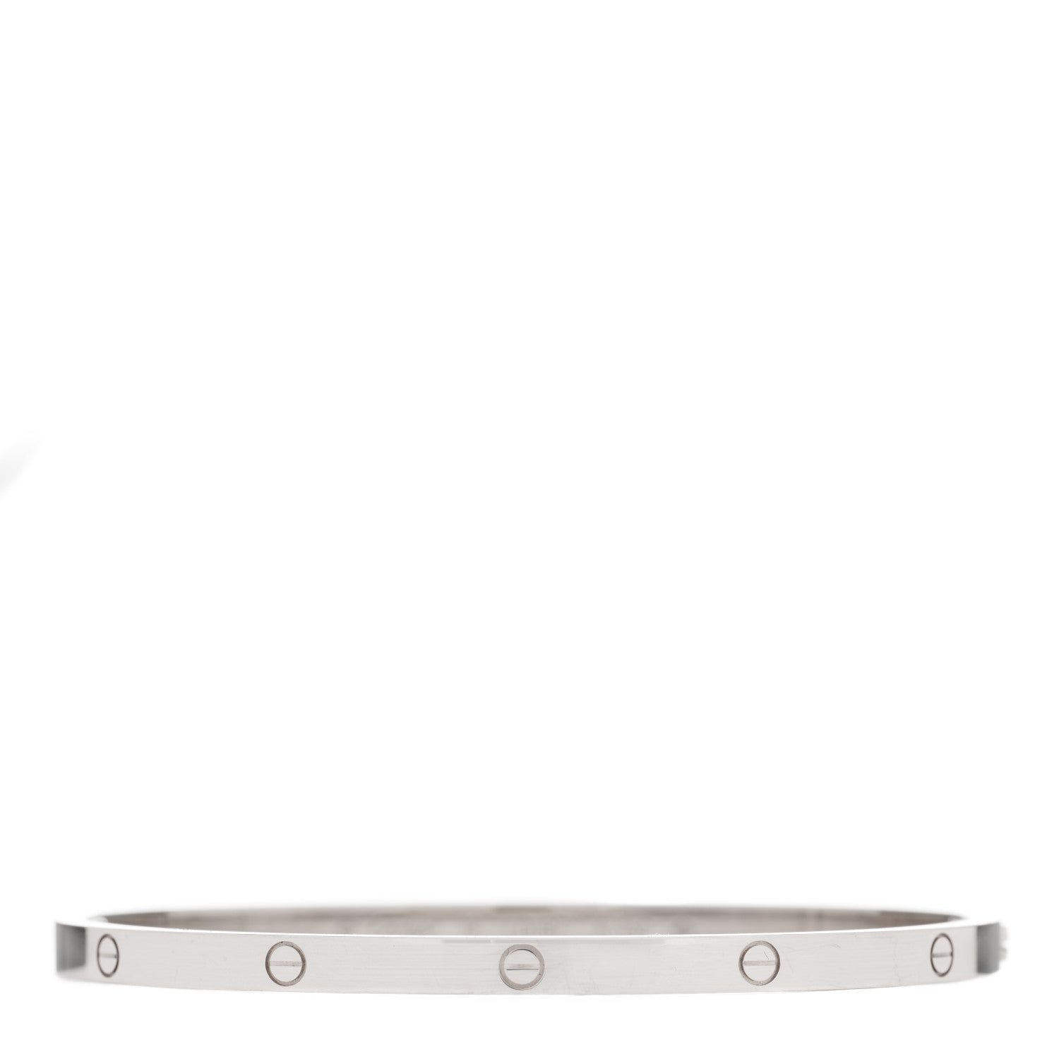 Cartier 18K White Gold Small LOVE Bracelet 18 1 of 5