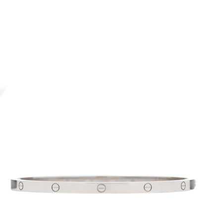 Cartier 18K White Gold Small LOVE Bracelet 18 1 of 5