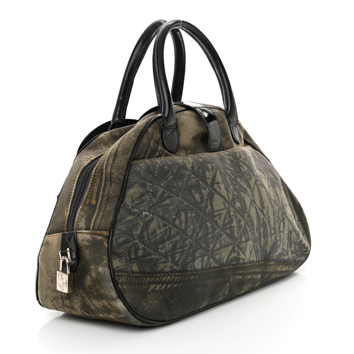 Christian Dior Denim Speedway Saddle Bowler Blue 3 of 14