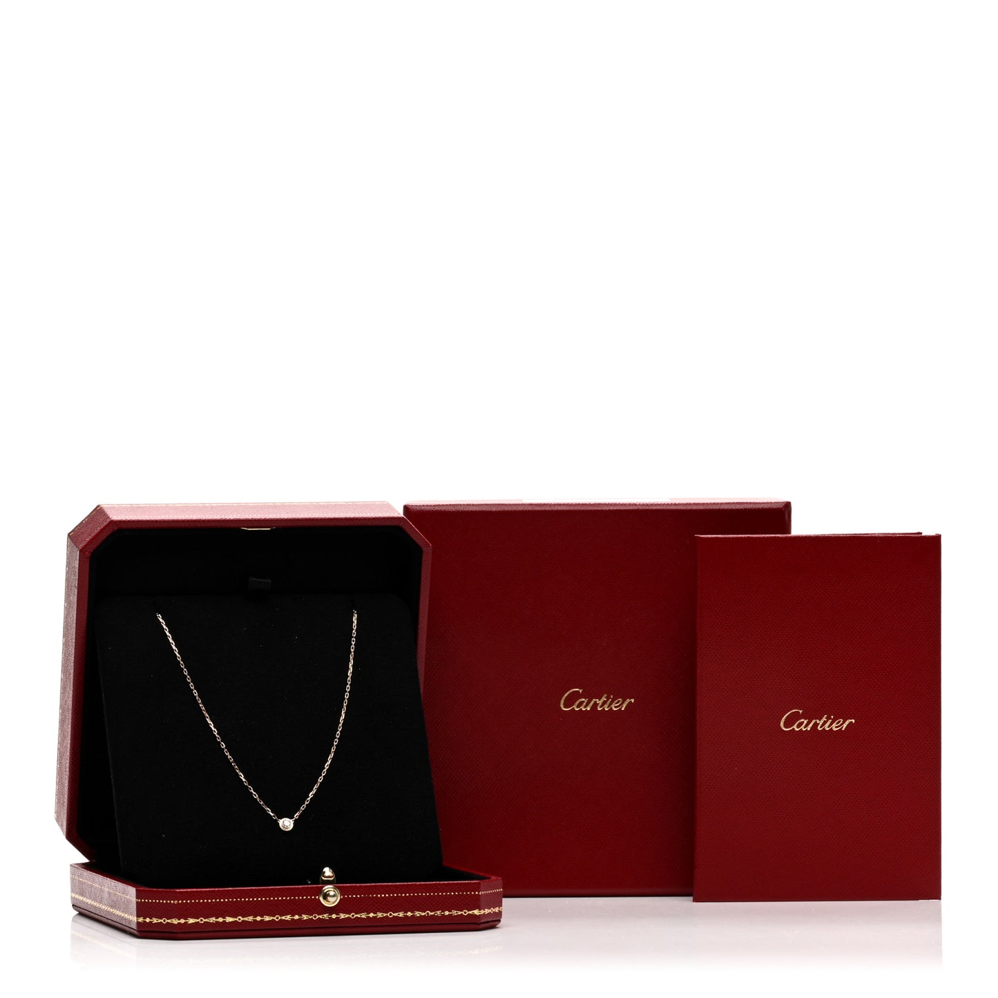 18K Pink Gold Diamond SM D'Amour Pendant Necklace