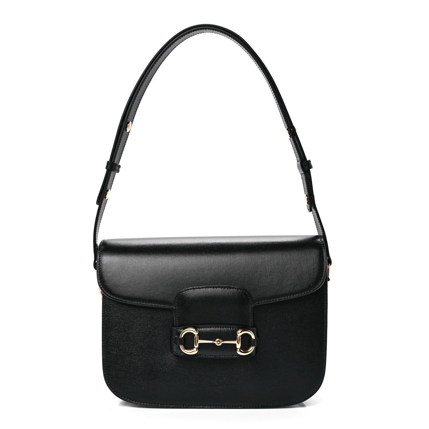 Gucci Azalea Calfskin Horsebit 1955 Shoulder Bag Black 1 of 11