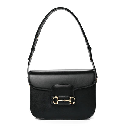 Gucci Azalea Calfskin Horsebit 1955 Shoulder Bag Black 1 of 11