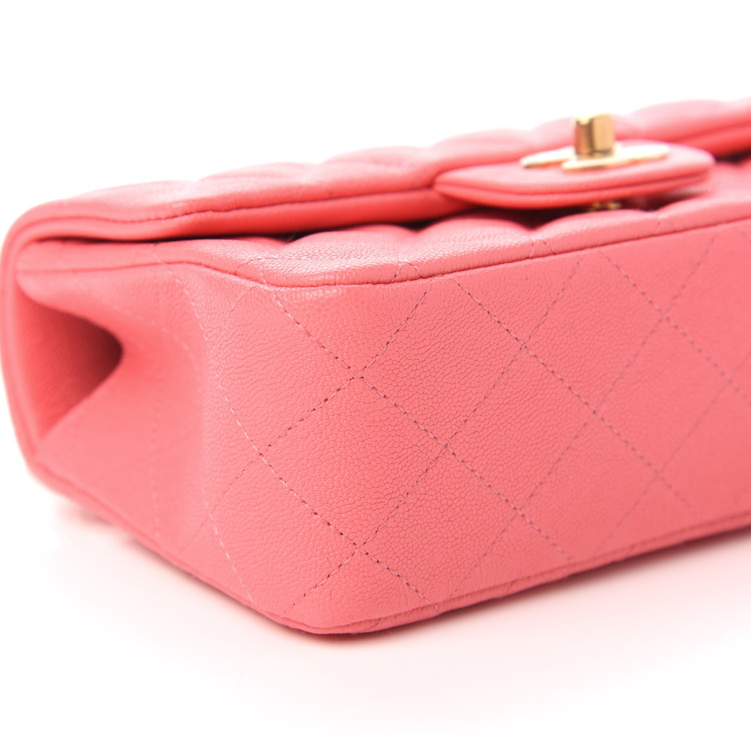 Chanel Caviar Quilted Mini Top Handle Rectangular Flap Pink 6 of 10