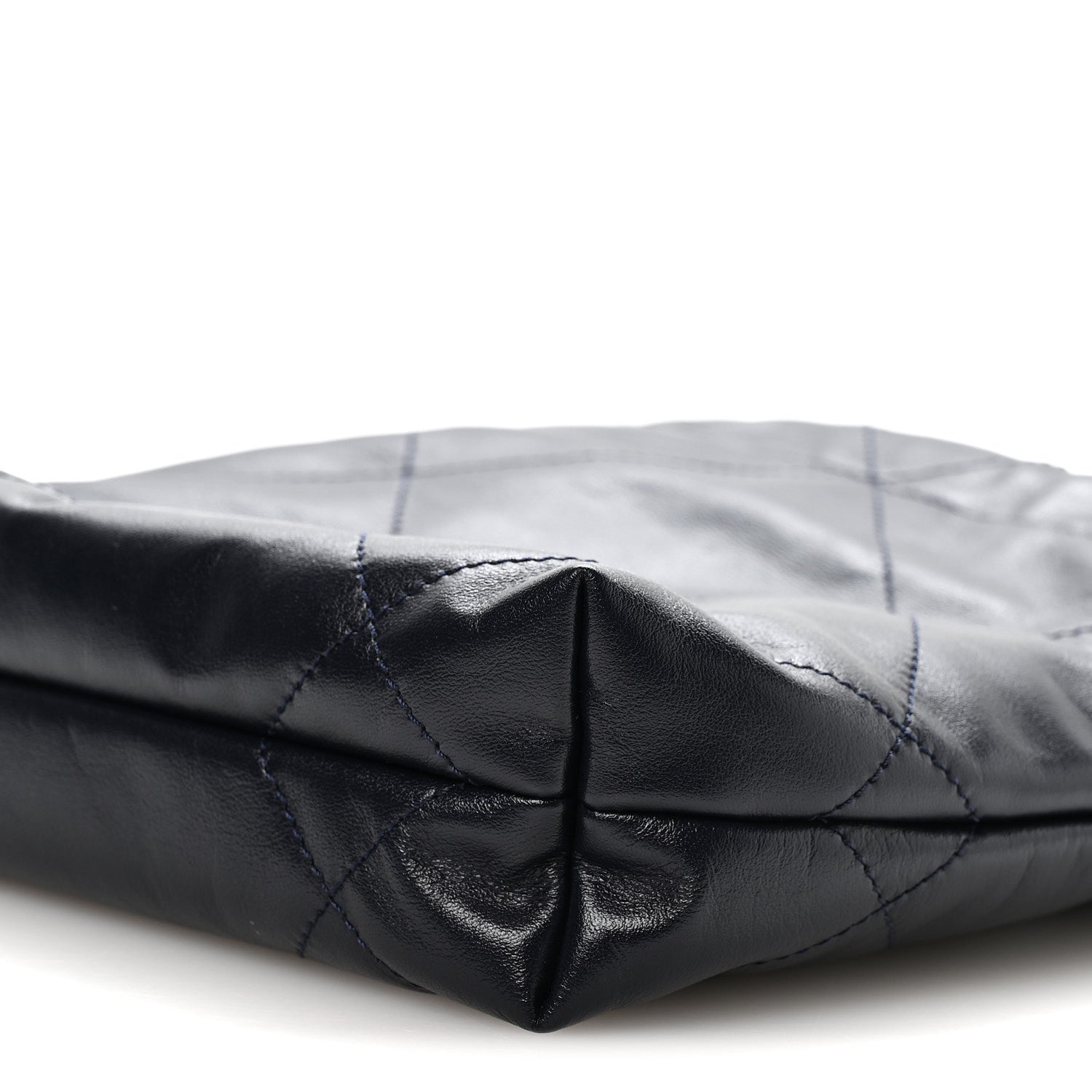 Chanel Shiny Calfskin Quilted Mini Chanel 22 Navy Blue 9 of 10