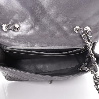 Chanel Lambskin Quilted Jumbo Single Flap Grey 5 of 12