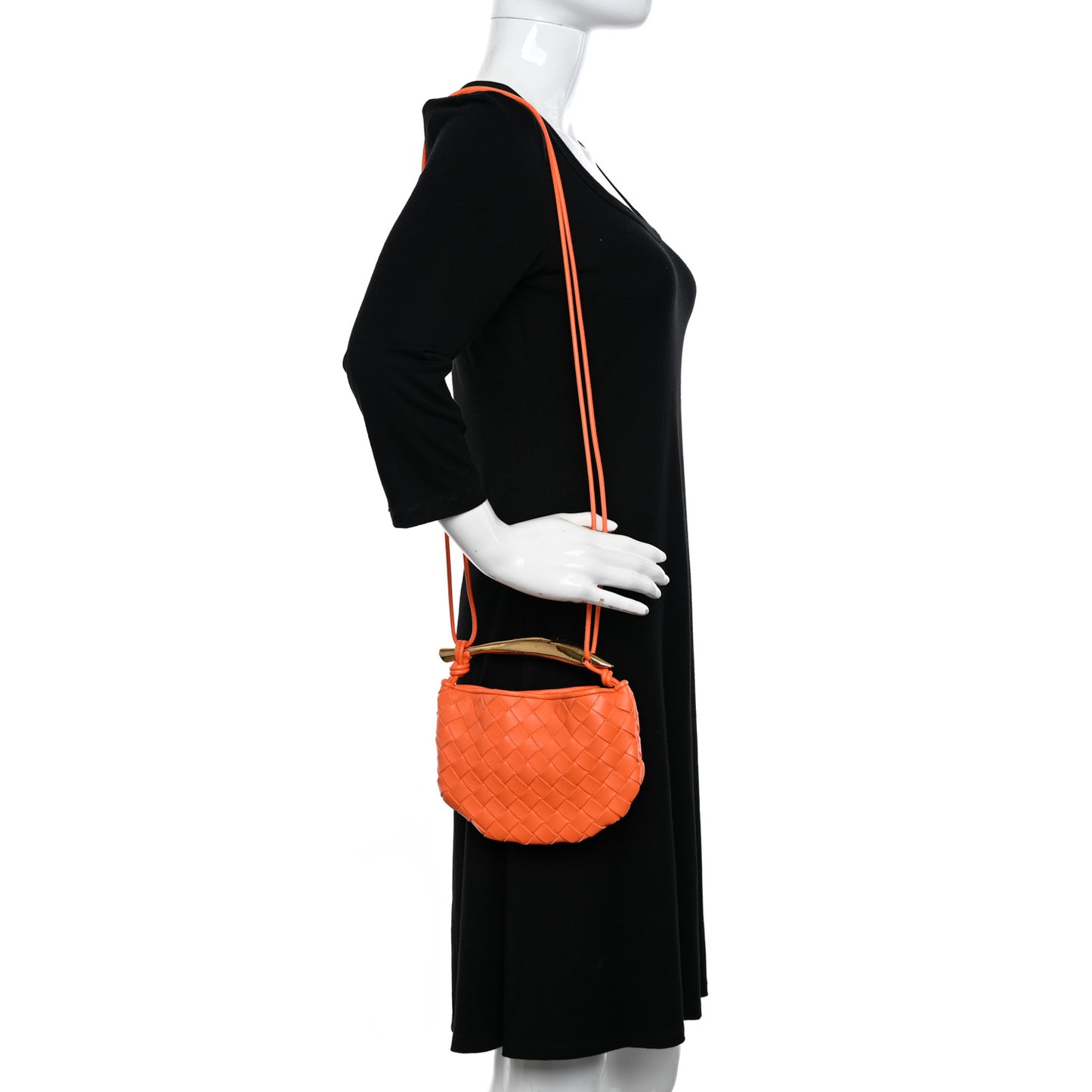 Nappa Intrecciato Mini Sardine Bag Papaya