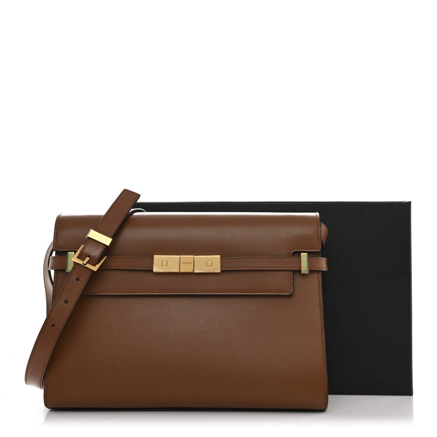 Smooth Calfskin Manhattan Shoulder Bag Brick