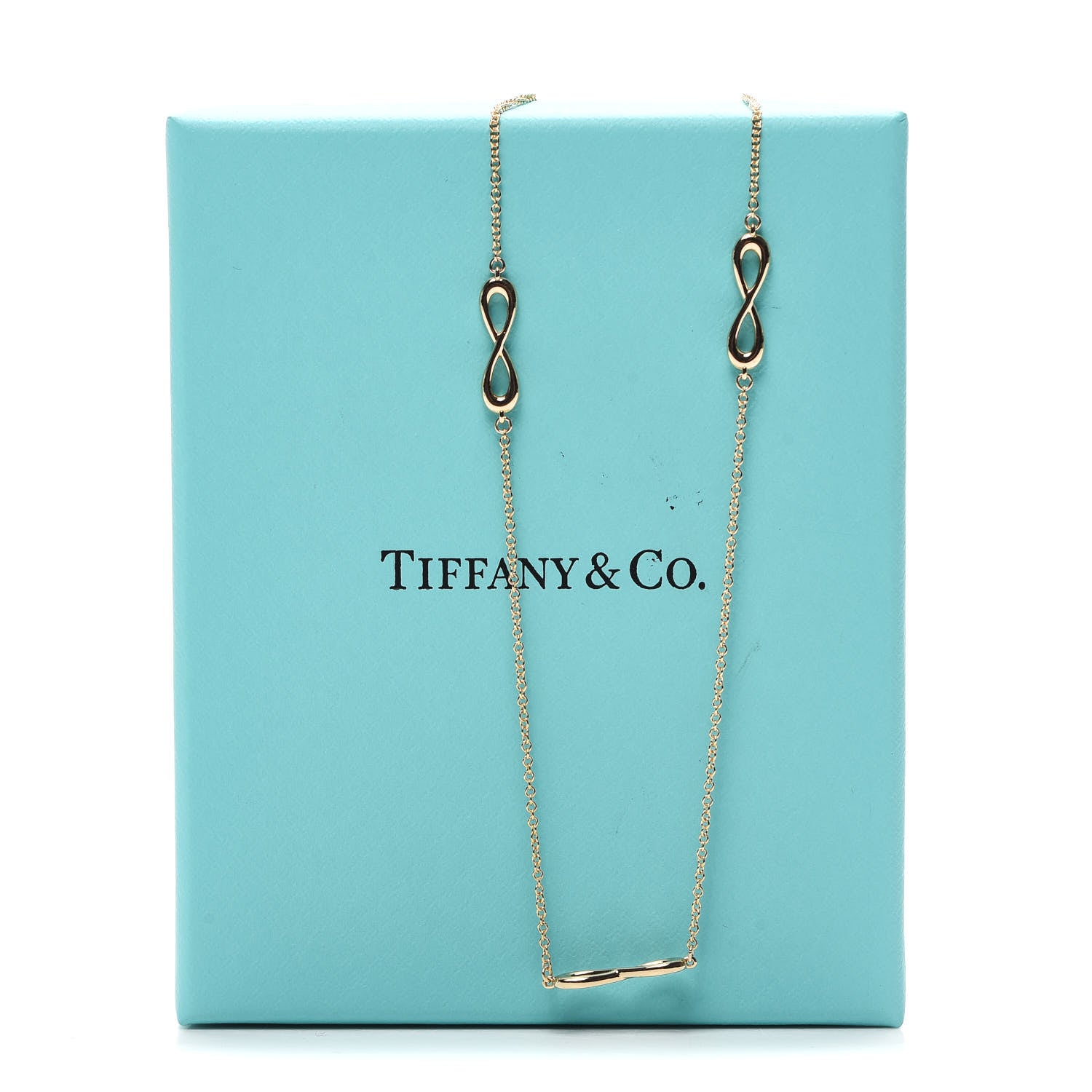 Tiffany 18K Rose Gold Infinity Endless Necklace 6 of 6