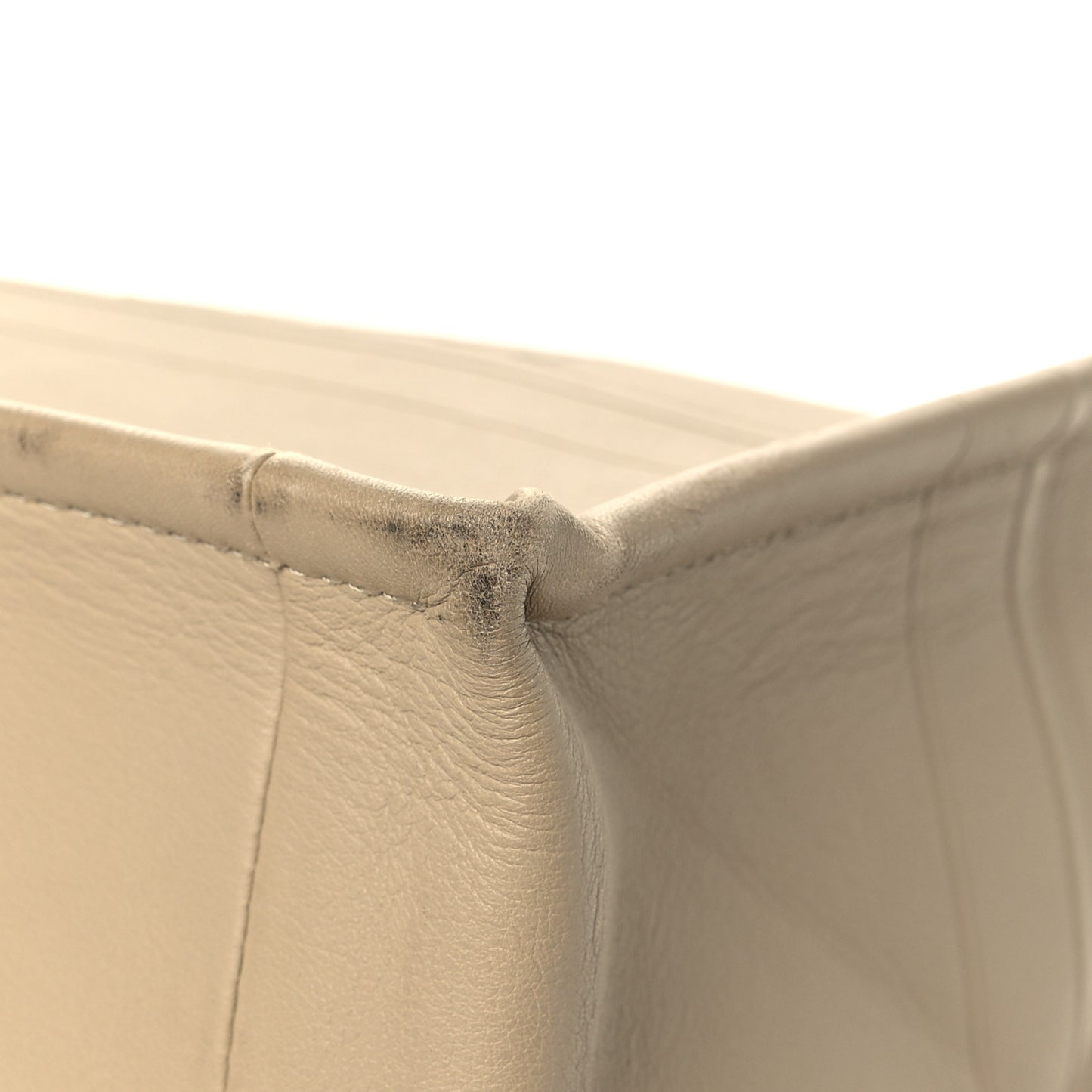 Calfskin Embossed Medium Book Tote Beige