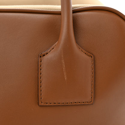Burberry Calfskin Canvas Medium Cube Bowling Bag Malt Brown 11 of 13