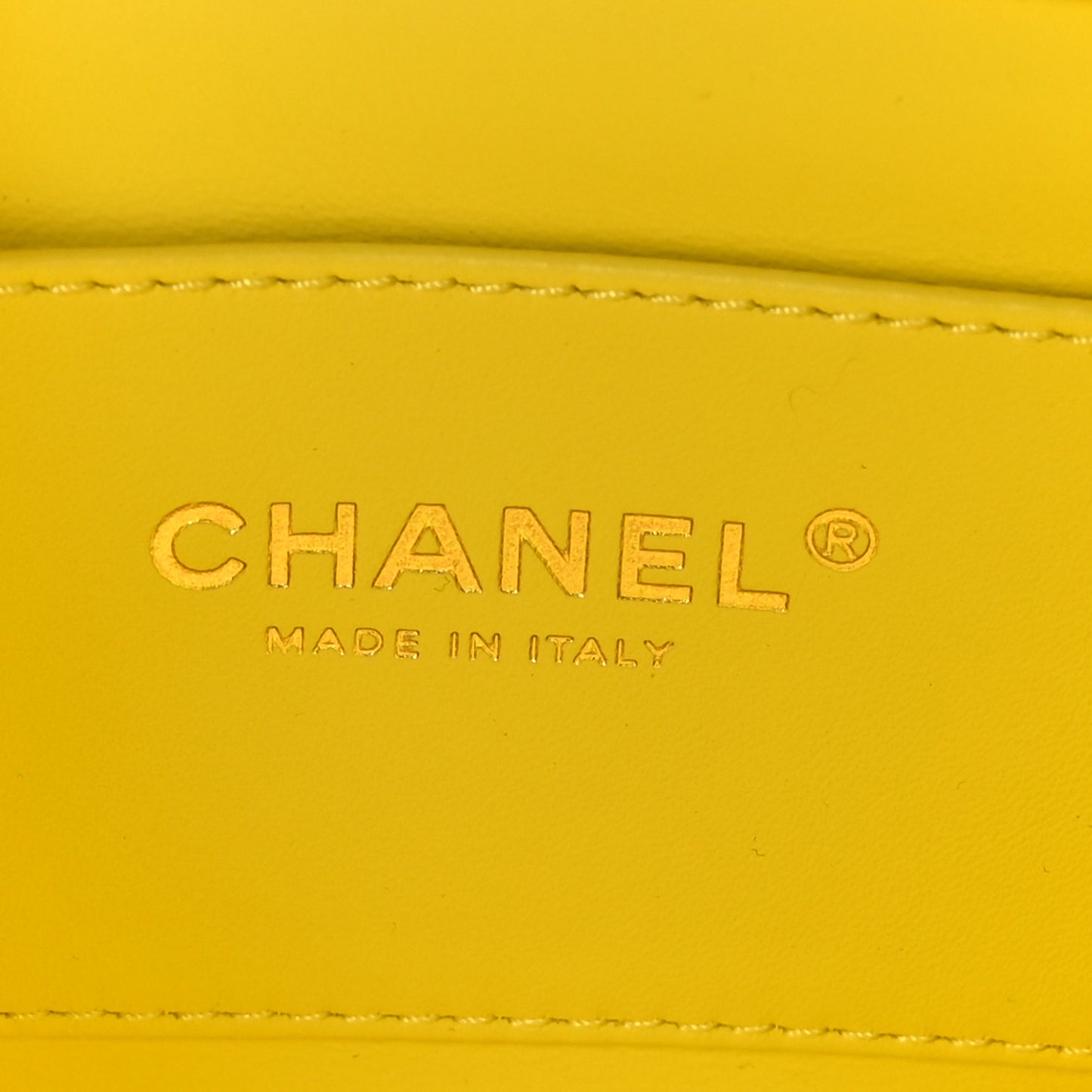 Lambskin Enamel Strass Quilted Mini Paris Monaco Flap Yellow
